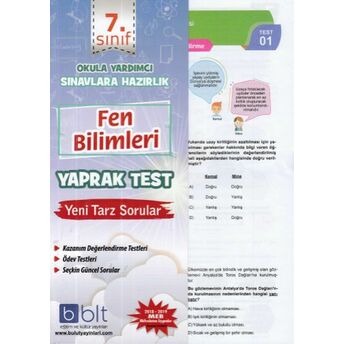 Bulut 7. Sınıf Fen Bilimleri Yaprak Test (Yeni) Kolektif