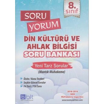 Bulut 8. Sınıf Soru Yorum Din Kültürü Ve Ahlak Bilgisi Soru Bankası Kolektif