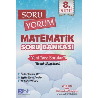 Bulut 8. Sınıf Soru Yorum Matematik Soru Bankası Kolektif