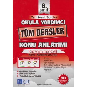 Bulut 8.Sınıf Tüm Dersler Konu Anlatımı Mantık-Muhakeme Soruları (Yeni) Komisyon