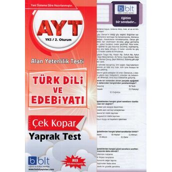 Bulut Ayt Türk Dili Ve Edebiyatı Yaprak Test (Yeni) Komisyon