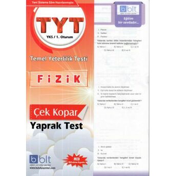 Bulut Tyt Fizik Yaprak Test 1. Oturum (Yeni) Kolektif