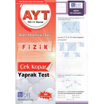 Bulut Yks Ayt Fizik Yaprak Test 2. Oturum (Yeni) Kolektif