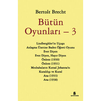 Bütün Oyunları - 3 Bertolt Brecht