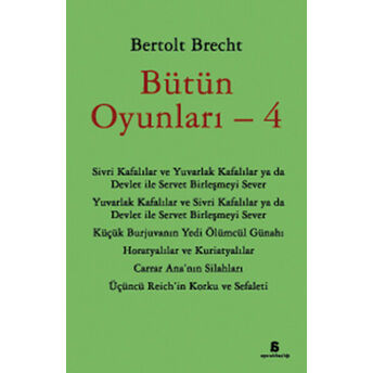 Bütün Oyunları 4 Bertolt Brecht