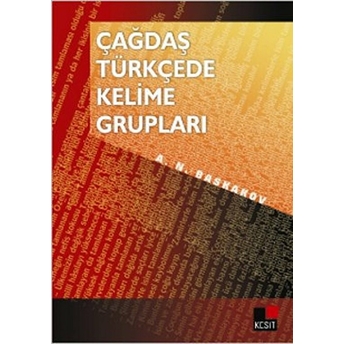 Çağdaş Türkçede Kelime Grupları N. A. Baskakov