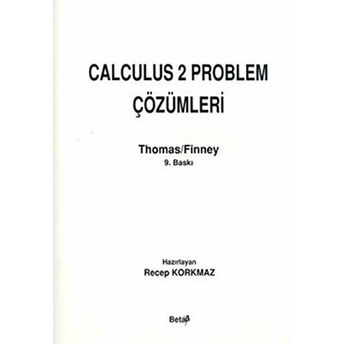 Calculus 2 Problem Çözümleri George B. Thomas