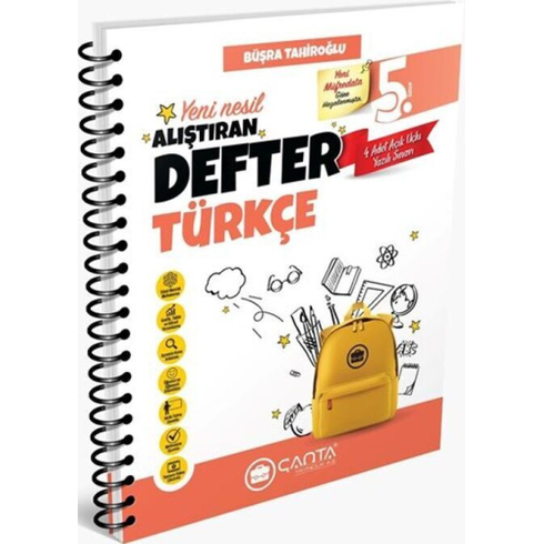 Çanta Yayınları 5. Sınıf Türkçe Okula Yardımcı Öğreten Defter Büşra Tahiroğlu