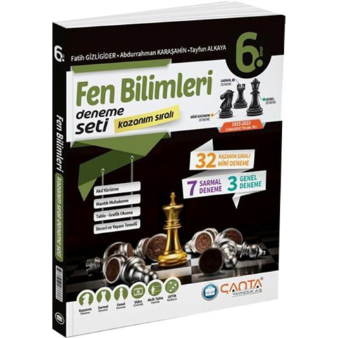 Çanta Yayınları 6. Sınıf Fen Bilimleri Kazanım Sıralı Deneme Seti Fatih Gizligider