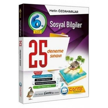 ​Çanta Yayınları 6. Sınıf Sosyal Bilgiler 25 Deneme Metin Özdamarlar