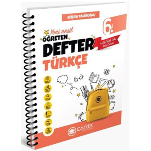 Çanta Yayınları 6. Sınıf Türkçe Yeni Nesil Öğreten Defter Büşra Tahiroğlu