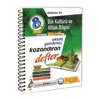 Çanta Yayınları 8. Sınıf Din Kültürü Ve Ahlak Bilgisi Kazandıran Defter Gökhan Ay