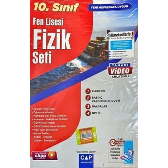 Çap Yayınları 10. Sınıf Fizik Fen Lisesi Seti Komisyon