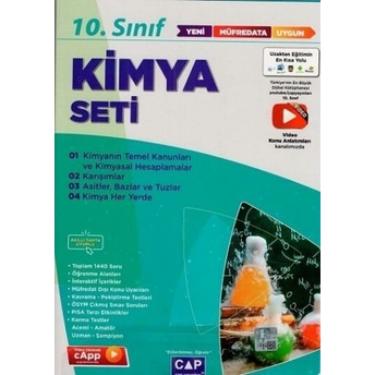 Çap Yayınları 10. Sınıf Kimya Anadolu Seti Komisyon