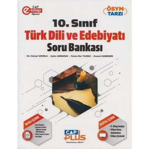 Çap Yayınları 10. Sınıf Türk Dili Ve Edebiyatı Plus Soru Bankası Cüneyt Uzunlu