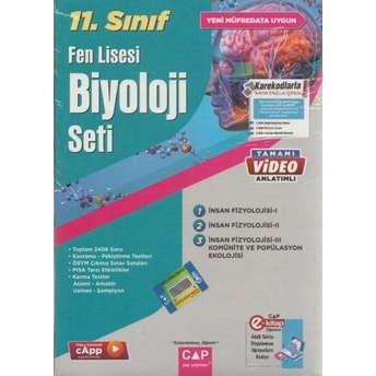 Çap Yayınları 11. Sınıf Biyoloji Fen Lisesi Seti Komisyon