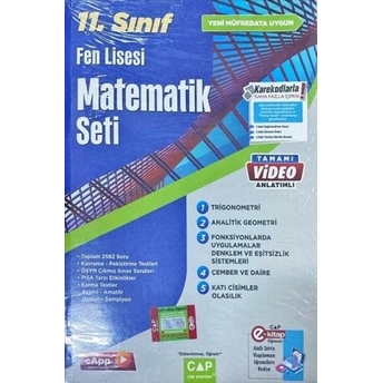 Çap Yayınları 11. Sınıf Matematik Fen Lisesi Seti Komisyon