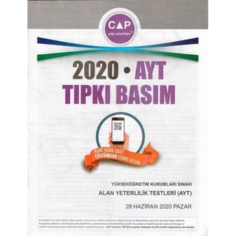 Çap Yayınları 2020 Ayt Tıpkı Basım Komisyon