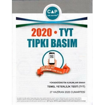 Çap Yayınları 2020 Tyt Tıpkı Basım Komisyon