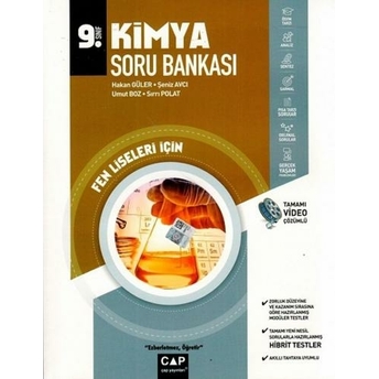 Çap Yayınları 9. Sınıf Fen Lisesi Kimya Soru Bankası Hakan Güler