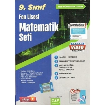 Çap Yayınları 9. Sınıf Fen Lisesi Matematik Seti Komisyon