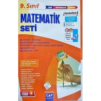 Çap Yayınları 9. Sınıf Matematik Anadolu Seti Komisyon