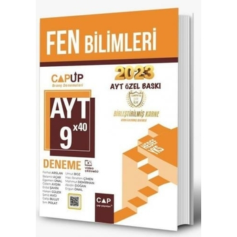 Çap Yayınları Ayt Fen Bilimleri 9X40 Up Deneme 2023 Özel Baskı Balamir Açar