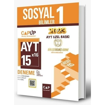 Çap Yayınları Ayt Sosyal Bilimler 1 15X16 Up Deneme 2023 Özel Baskı Komisyon