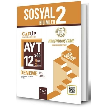 Çap Yayınları Ayt Sosyal Bilimler 2 12 X 40 Up Deneme Komisyon