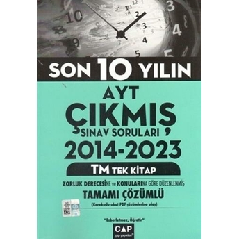 Çap Yayınları Ayt Tek Kitap Tm Çıkmış Soruları Komisyon