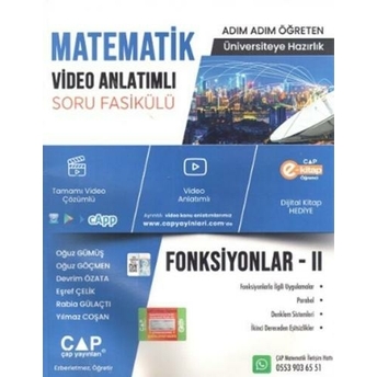 Çap Yayınları Matematik Fonksiyonlar 2 Video Anlatımlı Soru Fasikülü Oğuz Gümüş