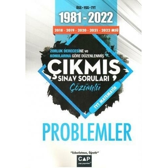 Çap Yayınları Problemler Çıkmış Sınav Soruları Komisyon