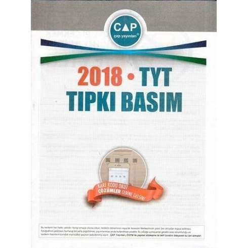 Çap Yayınları Tyt 2018 Tıpkı Basım Komisyon