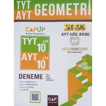 Çap Yayınları Tyt Ayt Geometri Deneme 2023 Özel Baskı Seçkin Karaaslan