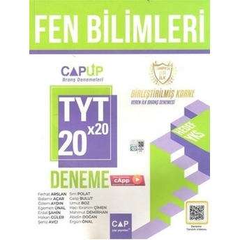 Çap Yayınları Tyt Fen Bilimleri 20 X 20 Up Deneme Balamir Açar