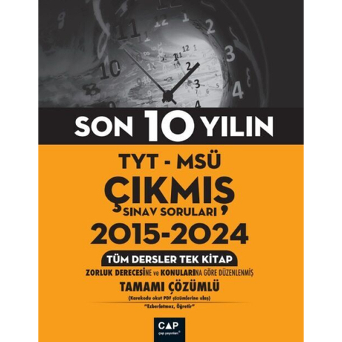 Çap Yayınları Tyt Msü Son 10 Yılın Çıkmış Soruları Komisyon