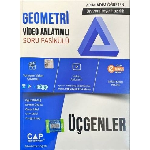 Çap Yayınları Üniversite Hazırlık Geometri Üçgenler Konu Anlatımlı Soru Fasikülü Oğuz Gümüş