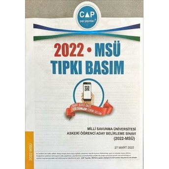 Çap Yayınları Üniversiteye Hazırlık 2022 Msü Tıpkı Basım Komisyon