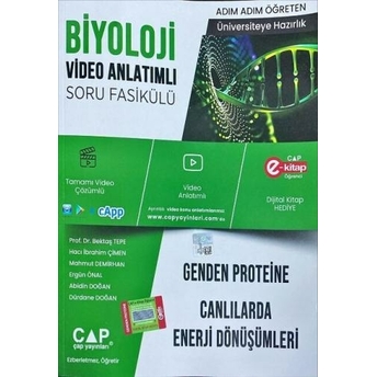 Çap Yayınları Üniversiteye Hazırlık Biyoloji Genden Proteine Canlılarda Enerji Dönüşümleri Konu Anlatımlı Soru Bankası Komisyon