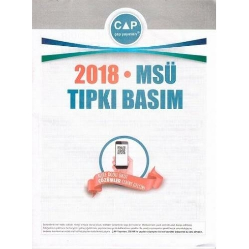 Çap Yayınları Üniversiteye Hazırlık Msü 2018 Tıpkı Basım Komisyon