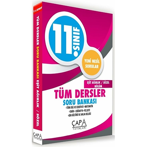 Çapa Yayınları 10. Sınıf Eşit Ağırlık - Sözel Tüm Dersler Soru Bankası