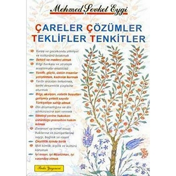 Çareler - Çözümler - Teklifler - Tenkitler Mehmed Şevket Eygi