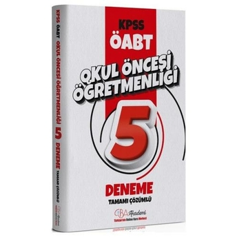 Cba Akademi Öabt Okul Öncesi Öğretmenliği 5 Deneme Çözümlü Ahmet Çam