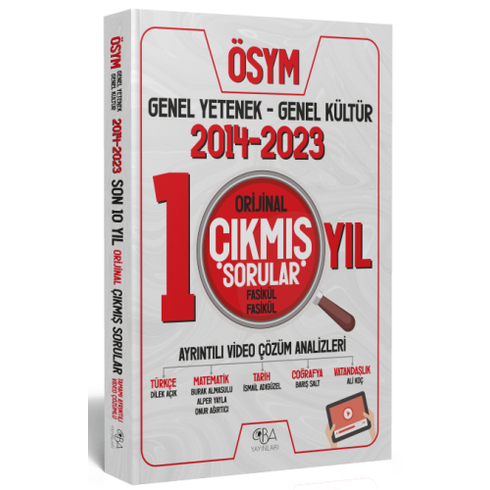 Cba Yayınları Kpss Genel Yetenek Genel Kültür Orijinal Son 10 Yıl Çıkmış Sorular 2014-2023 Video Çözümlü Komisyon