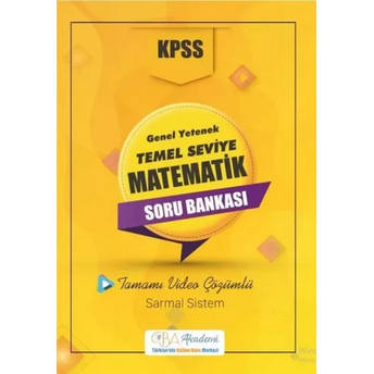 Cba Yayınları Kpss Temel Seviye Matematik Soru Bankası Video Çözümlü Komisyon