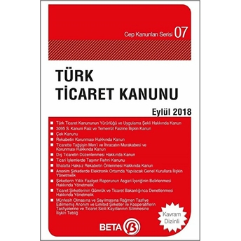 Cep Kanunu Serisi 07 - Türk Ticaret Kanunu Celal Ülgen