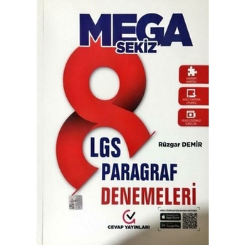 Cevap Yayınları 8. Sınıf Lgs Mega Paragraf Denemeleri Rüzgar Demir