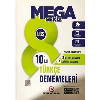 Cevap Yayınları 8. Sınıf Lgs Mega Türkçe 10 Lu Denemeleri Murat Yıldırım