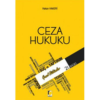 Ceza Hukuku Genel Hükümler Hakan Hakeri