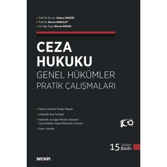 Ceza Hukuku Genel Hükümler Pratik Çalışmaları Berrin Akbulut